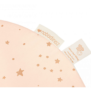 Складной эко-матрас для пола Nobodinoz "Cloud Gold Stella/Dream Pink", россыпь звезд с розовым