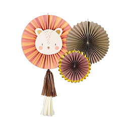 Украшения-вертушки Party Deco "Лев", 3 шт