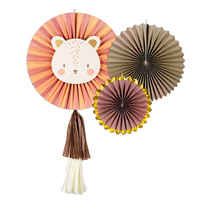 Украшения-вертушки Party Deco "Лев", 3 шт