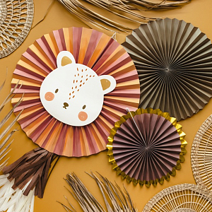 Украшения-вертушки Party Deco "Лев", 3 шт