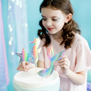 Топперы Party Deco "Русалочки", 3 шт