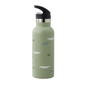 Бутылка-термос для напитков Fresk "Забавный крокодил", дымчатый зеленый, 500 мл