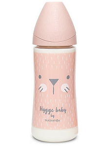 Бутылка Suavinex Hugge Baby "Розовый зайка с крапинками", 360 мл