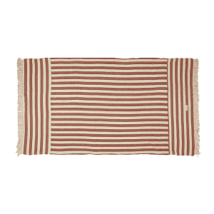 Пляжное полотенце Nobodinoz "Portofino Rusty Red Stripes", красные полосы, 75 x 145 см