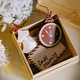 Набор елочных игрушек LUKNO "Ностальгия", 3 шт, красный