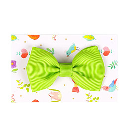 Заколка-зажим "Bowtie Bow", маленькая, коллекция "Classic Grosgrain", светло-зеленая