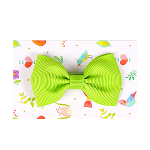 Заколка-зажим "Bowtie Bow", маленькая, коллекция "Classic Grosgrain", светло-зеленая