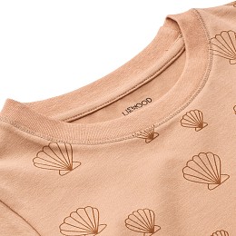 Пижама с шортами LIEWOOD "Ilford Sea shell", пыльно-розовая