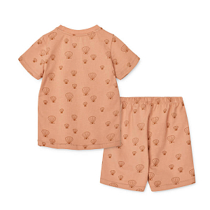 Пижама с шортами LIEWOOD "Ilford Sea shell", пыльно-розовая