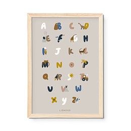 Постер LIEWOOD "Beverly Alphabet", песочный