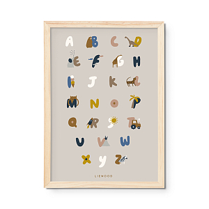 Постер LIEWOOD "Beverly Alphabet", песочный