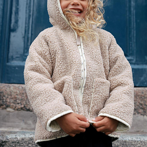 Куртка плюшевая утепленная Konges Slojd "Grizz Teddy Oxford Tan", оксфордская осень