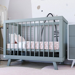 Кроватка для новорожденного Lilla "Aria", серая