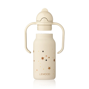 Бутылка-термос с ручками для напитков LIEWOOD "Kimmie Star Bright", песочная, 250 мл