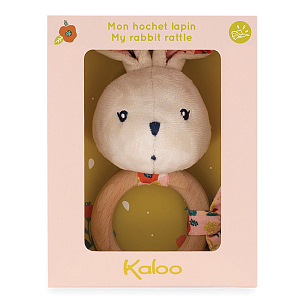 Погремушка на кольце Kaloo "Кролик", серия "K'Doux", красный мак