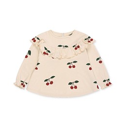Рубашка для девочки Konges Slojd "Malli Glitter Ma Grande Cerise", роскошная вишня