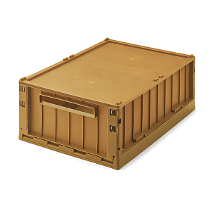 Складной ящик для хранения с крышкой LIEWOOD, размер L, золотая карамель