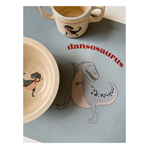Набор детской посуды Konges Slojd "Dansosaurus", дино-дискотека