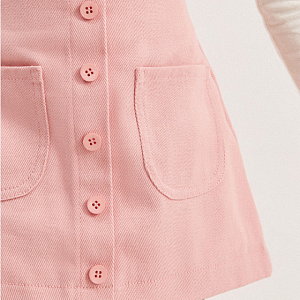 Юбка с накладными карманами BUG LOVERS, розовая