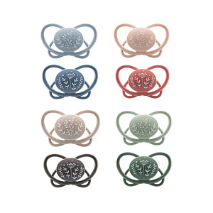 Набор пустышек NIP "First Moments My Butterfly", силиконовые, зеленый, 2 шт, 0-6 мес