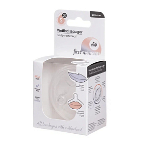 Соска-поильник для бутылок NIP "First Moments", силиконовая, S