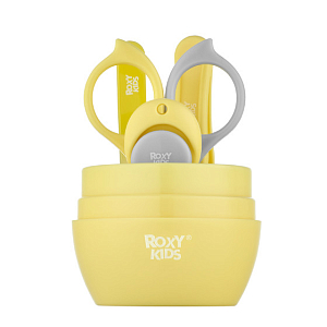 Маникюрный набор ROXY-KIDS "Листик", жёлто-серый