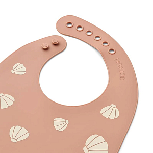Набор детских нагрудников LIEWOOD "Tilda Shell", 2 шт, пыльно-розовый