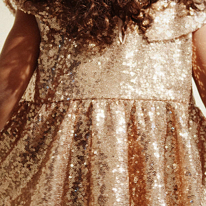 Платье феи с блестками Konges Slojd "Starla Gold Blush", золотое сияние