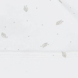 Шапочка-узелок Babybu "Pale Grey Leaf w Spot", белая