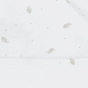 Шапочка-узелок Babybu "Pale Grey Leaf w Spot", белая