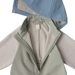 Комбинезон Leokid Softshell "Color Block Wood Sage", серо-зеленый