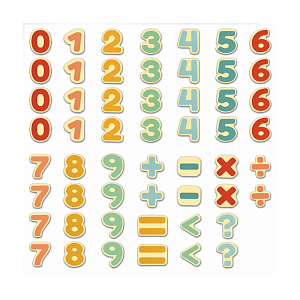 Деревянные магнитные цифры Hape "Учимся считать", 54 элемента