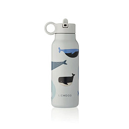 Бутылка-термос для напитков LIEWOOD "Falk Whales", небесно-голубая, 350 мл