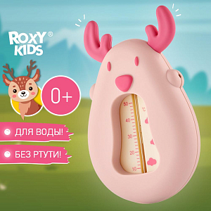 Термометр для воды ROXY-KIDS "Олень", розовый
