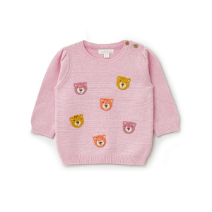 Вязаный пуловер Babybu "Mother of Pearl Melange", розовый