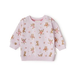 Комплект Babybu "Dancing Monkey Print", 2 шт, розовый