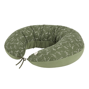 Подушка для беременных Nobodinoz "Luna Green Jasmine", жасмин в зелени, 170 х 38 х 25 см