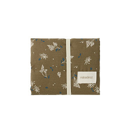 Складной матрас для пеленания Nobodinoz "Stories Brown Lilac", цветы в пралине, 45 х 65 см
