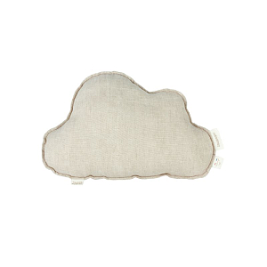 Подушка из льна Nobodinoz "Lin Francais Cloud Greige", светло-серая, 24 х 38 см