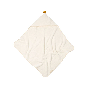 Детское полотенце с капюшоном Nobodinoz "So Cute Natural", кремовое, 73 х 73 см