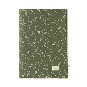 Теплое одеяло Nobodinoz "Stories Green Jasmine", жасмин в зелени, 100 x 70 см