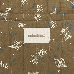 Сумка Nobodinoz "Stories Brown Lilac", цветы в пралине, 45 х 30 см