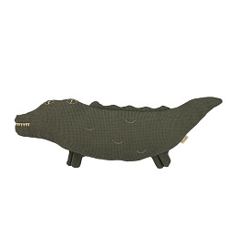 Подушка в виде крокодила Nobodinoz "Wabi Sabi", лазурь, 72 x 22 см