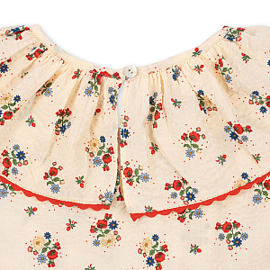 Платье с рюшами Konges Slojd "Bella Frill Fifi Fleur", цветочная пыльца
