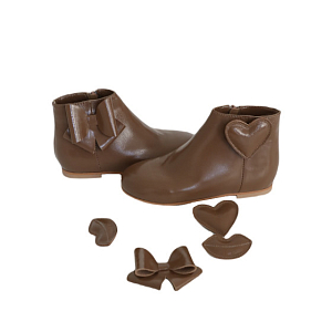 Ботинки Marisharm "Наталья" со сменным декором, шоколадные