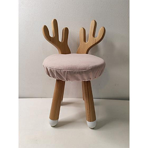 Стульчик LOONA soft furniture "Лосенок", розовый, с белыми пяточками 1*