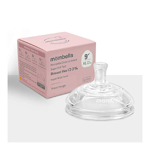 Соска Mombella для использования бутылочки в качестве поильника, силиконовая, 9-12 мес