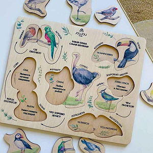 Пазл JOUJOU kids «Мир экзотических птиц», 2 слоя