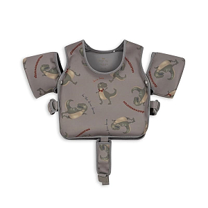 Детский жилет с нарукавниками Konges Slojd "Water Wings Dansosaurus", дино-дискотека
