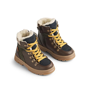 Ботинки зимние Wheat "Toni Hiker Tex Dark Brown", темный шоколад